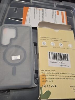 Black Magnetic Ring Phone Case